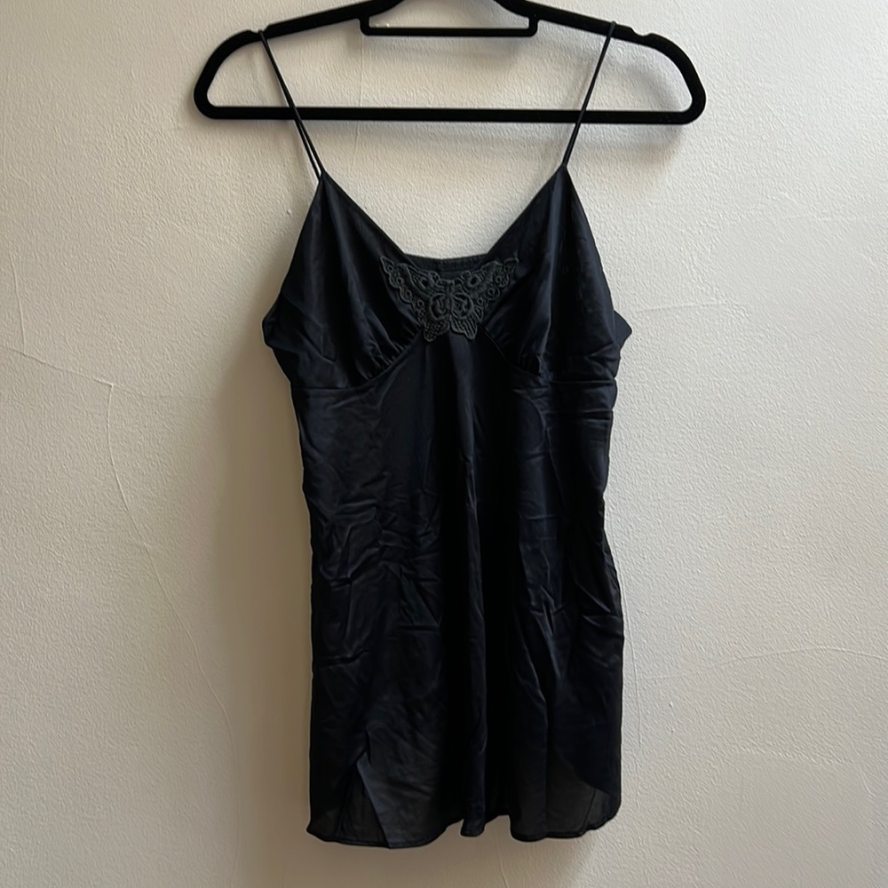 Lacy black slip